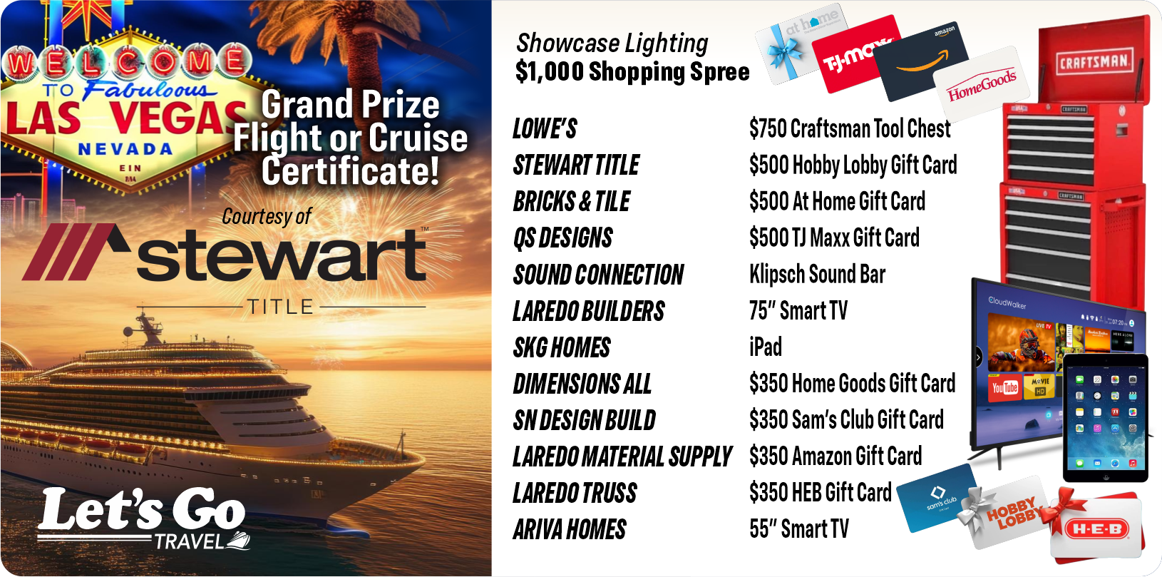 2026 Parade of Homes Laredo prizes and sponsors